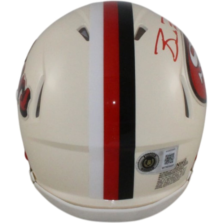 Brock Purdy Autographed San Francisco 49ers Retro Mini Helmet Beckett WIT 56911