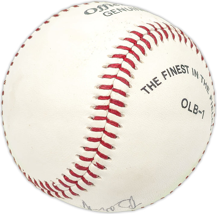 Barney McCosky Autographed Official League Baseball Detroit Tigers JSA #B88707