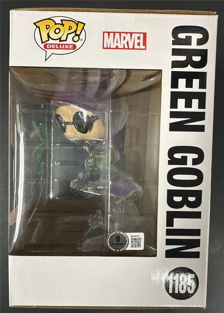 Willem Dafoe signed Green Goblin Funko Pop 1185 Spider-Man autograph Beckett BAS