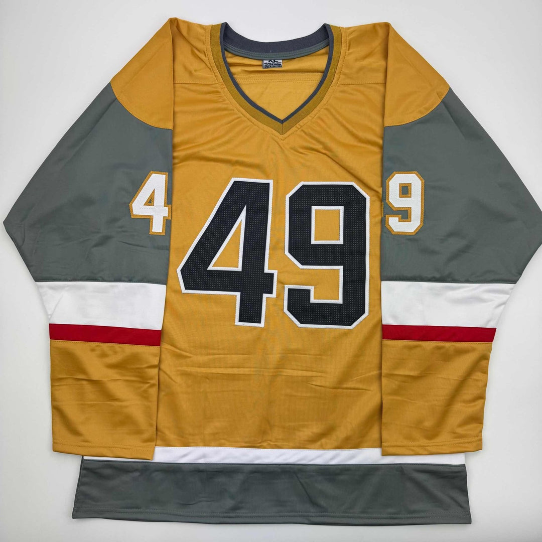 Autographed/Signed Ivan Barbashev Las Vegas Gold Jersey Beckett BAS COA