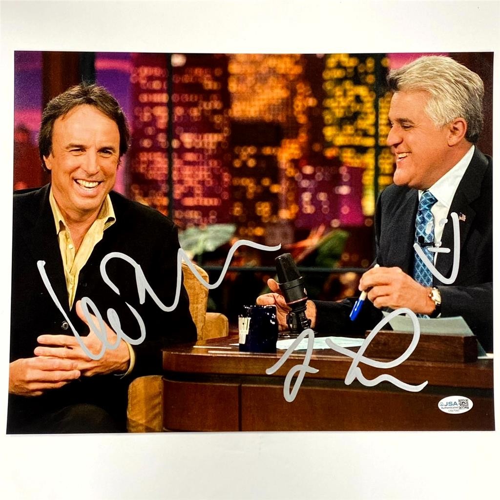 Jay Leno & Kevin Nealon signed Tonight Show 11x14 Photo autograph ~ JSA