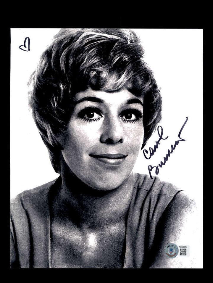 Carol Burnett Beckett BAS Signed 8x10 Photo Autograph 1