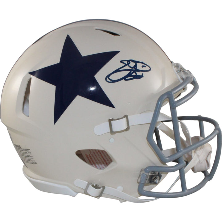 Emmitt Smith Autographed Dallas Cowboys Authentic Retro Helmet Beckett 57526