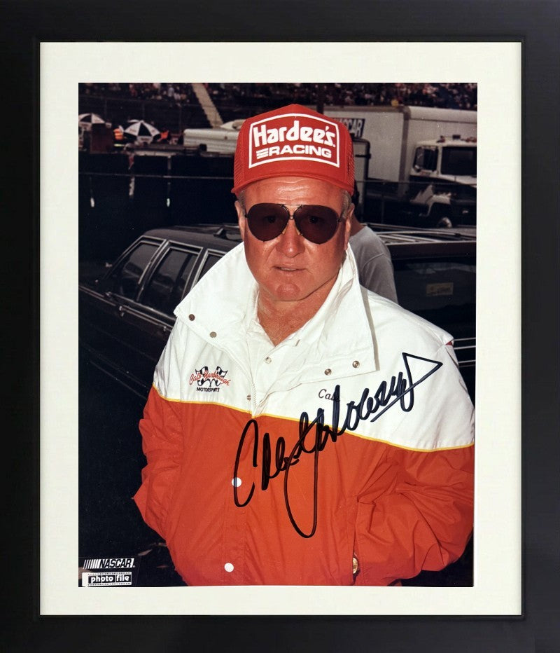 Cale Yarborough signed NASCAR Winston Cup 8x10 Photo minor dings Framed- COA/HOF