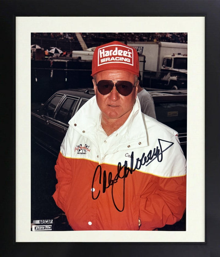 Cale Yarborough signed NASCAR Winston Cup 8x10 Photo minor dings Framed- COA/HOF