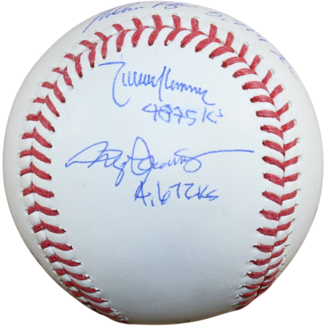 4000 K's Autographed OML Baseball Ryan Johnson Clemens Carlton Beckett 57265