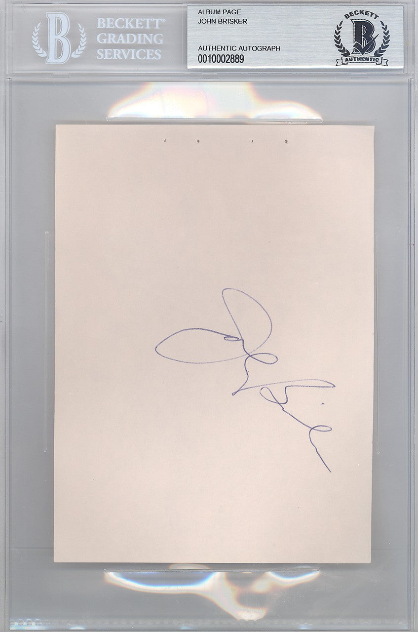 John Brisker Signed 4.5x6 Album Page Seattle Super Sonics Beckett