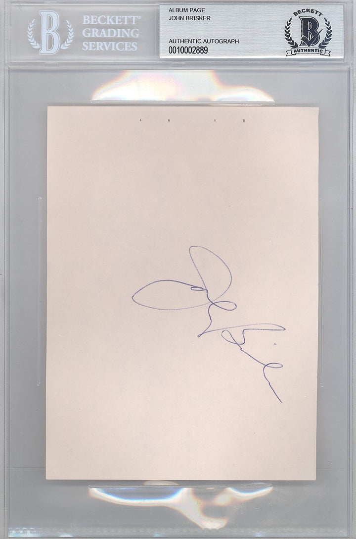 John Brisker Signed 4.5x6 Album Page Seattle Super Sonics Beckett