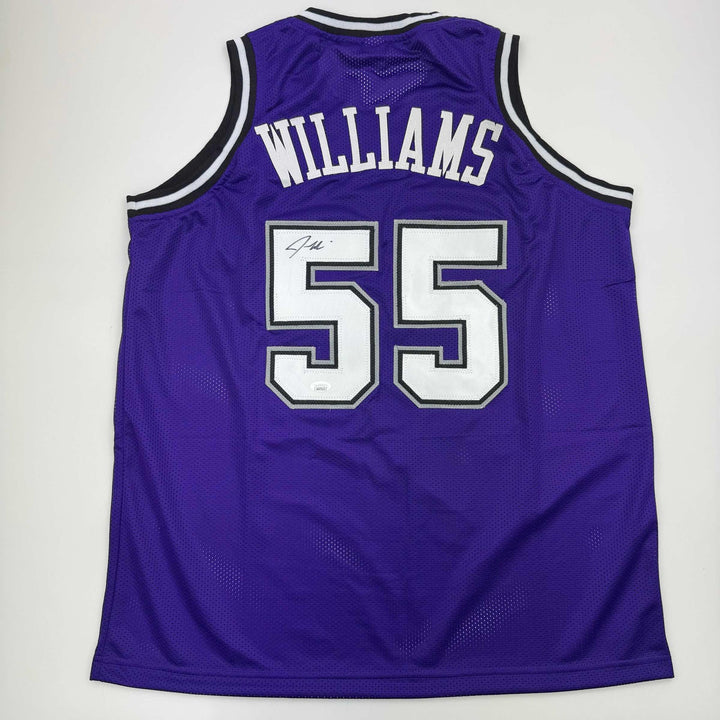 Autographed/Signed JASON WILLIAMS Sacramento Purple Jersey PSA/DNA COA Auto