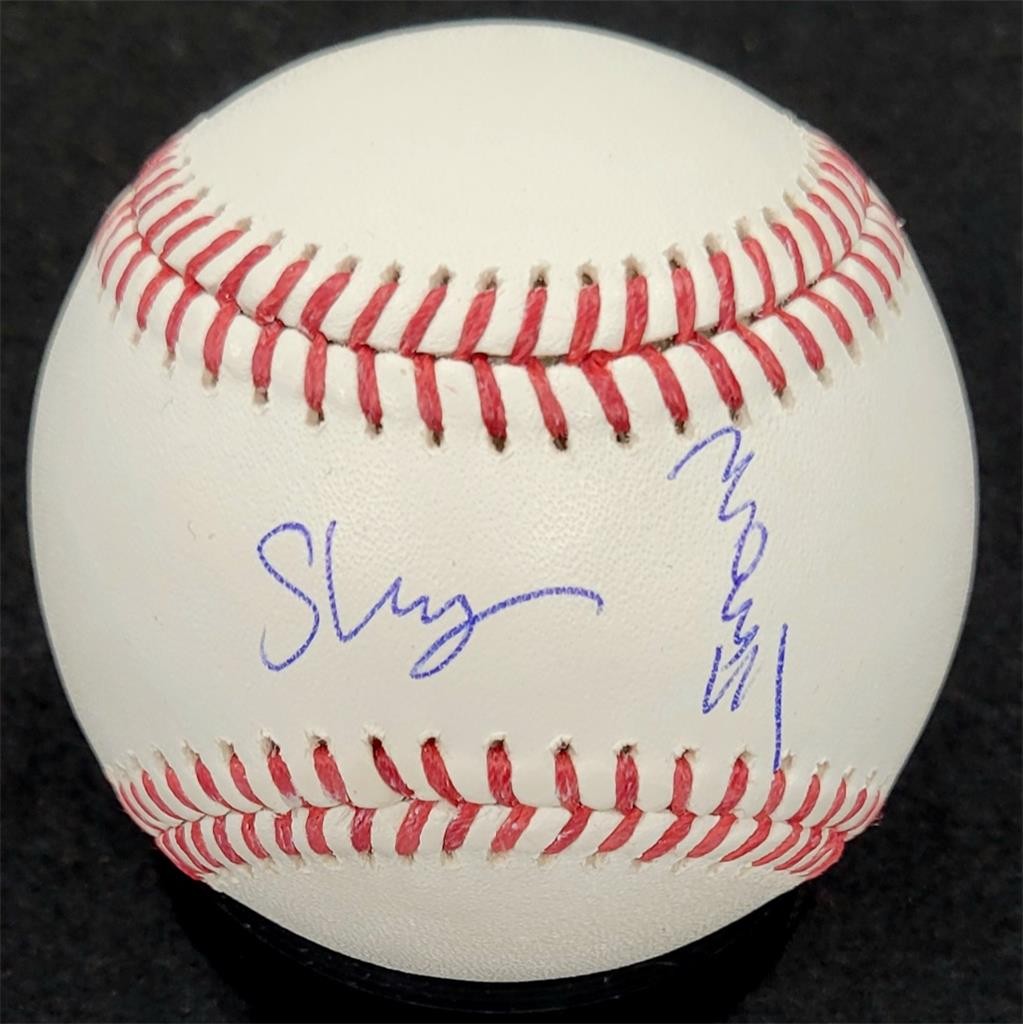 Shigetoshi Hasegawa signed Kanji autograph MLB Baseball ~ BAS Beckett Witness