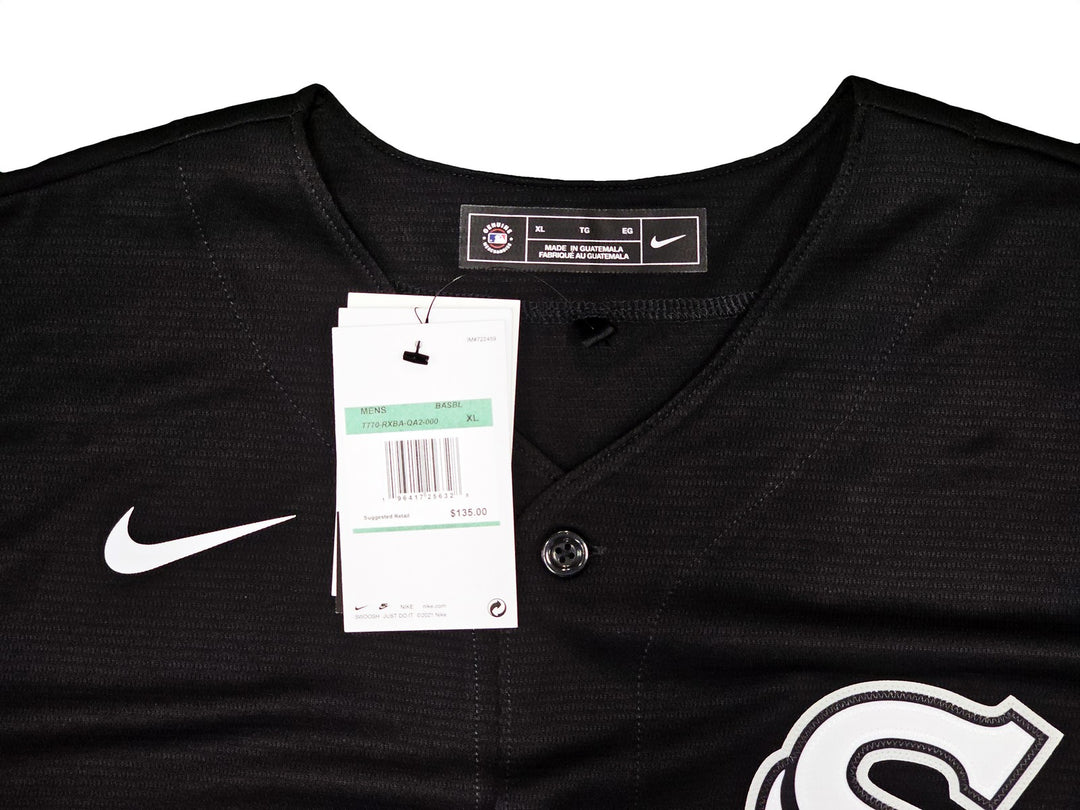 Chicago White Sox Bo Jackson Signed Black Nike Jersey Size XL Beckett Wit