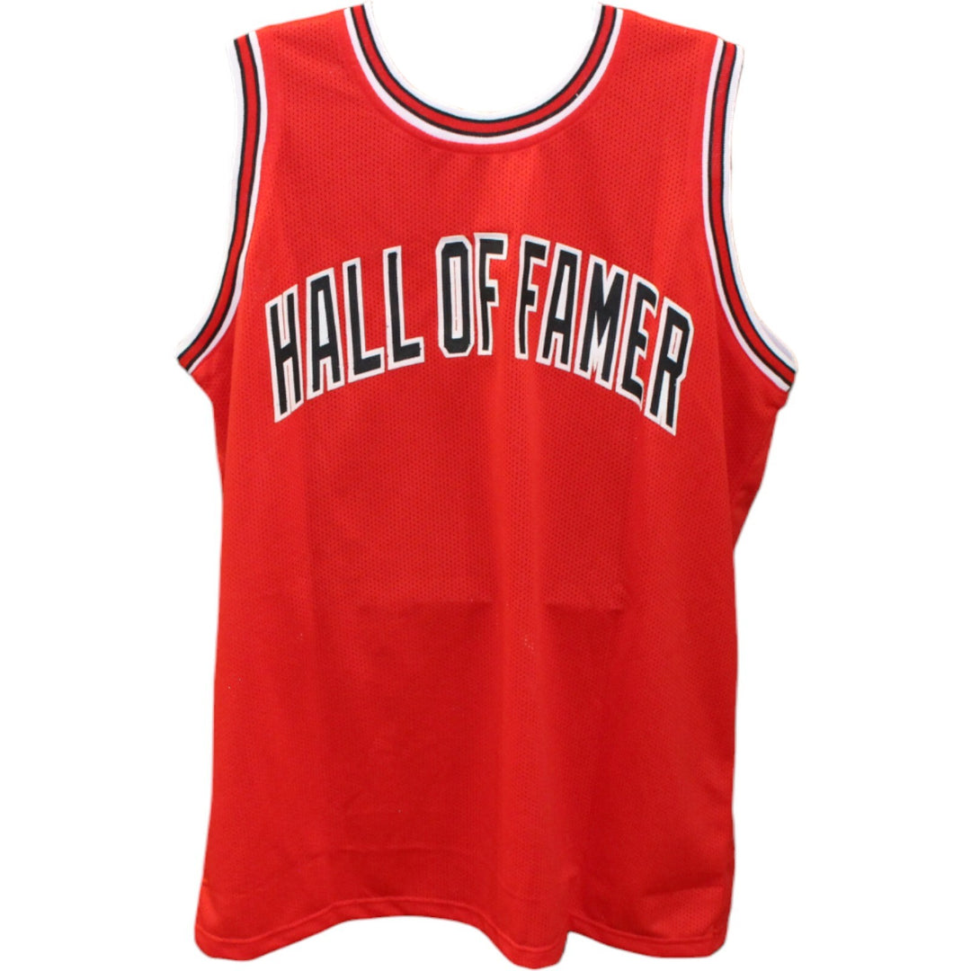 Toni Kukoc Autographed/Signed Pro Style Red Jersey HOF TRI 43519
