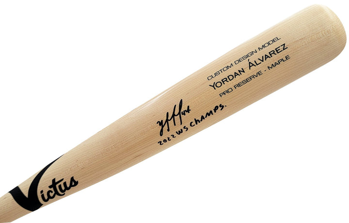 Yordan Alvarez Auto Blonde Victus Player Model Bat Astros 2022 WS Champs Beckett