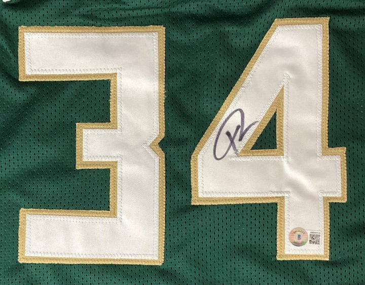 Giannis Antetokounmpo Milwaukee Signed Green Basketball Jersey BAS ITP