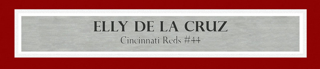 Cincinnati Reds Elly De La Cruz Signed Framed Red Jersey Beckett BAS QR