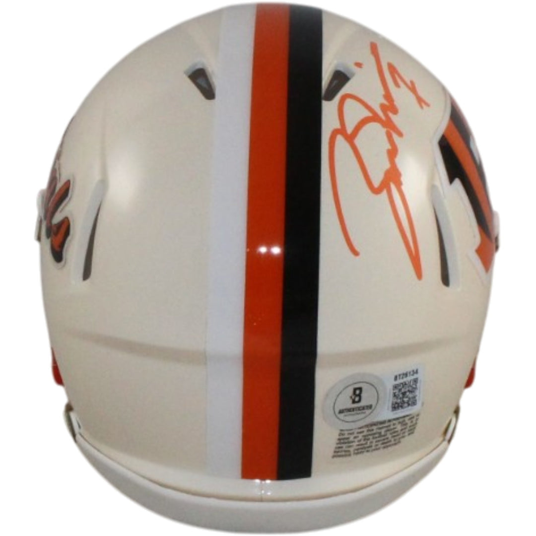 Boomer Esiason Autographed Cincinnati Bengals Retro Mini Helmet Beckett 56314