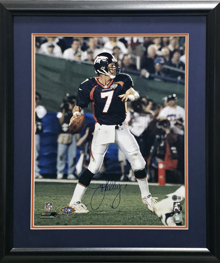 John Elway Signed Framed 16x20 Photo Denver Broncos Beckett QR