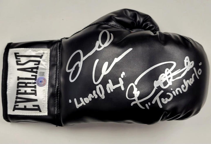 Jermall & Jermell Charlo Brothers signed Boxing Glove autograph ~ Beckett BAS