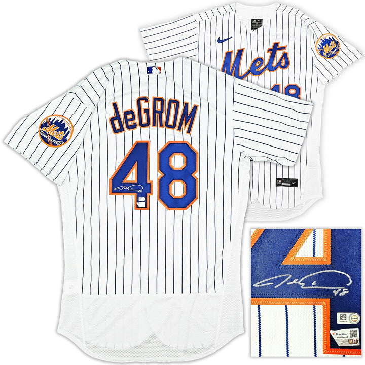 Mets Jacob deGrom Signed White Nike Authentic Jersey Size 44 Fanatics Holo