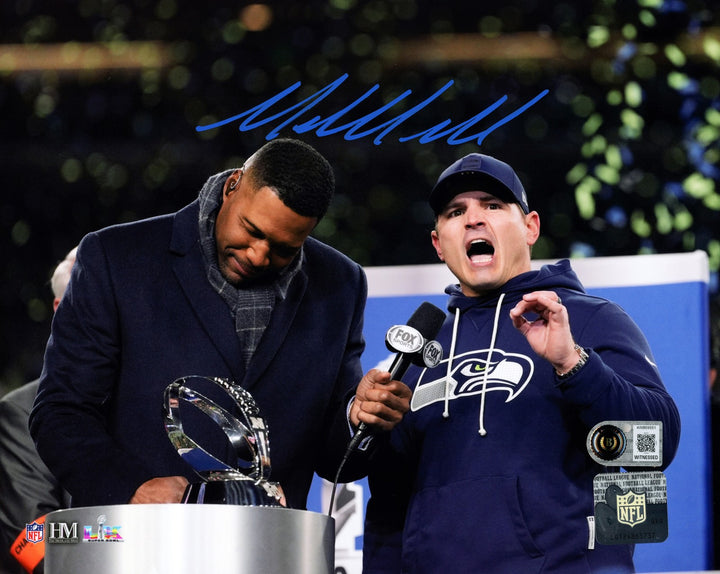 Mike Macdonald Signed Seahawks 8x10 Photo Beckett BAS Witness