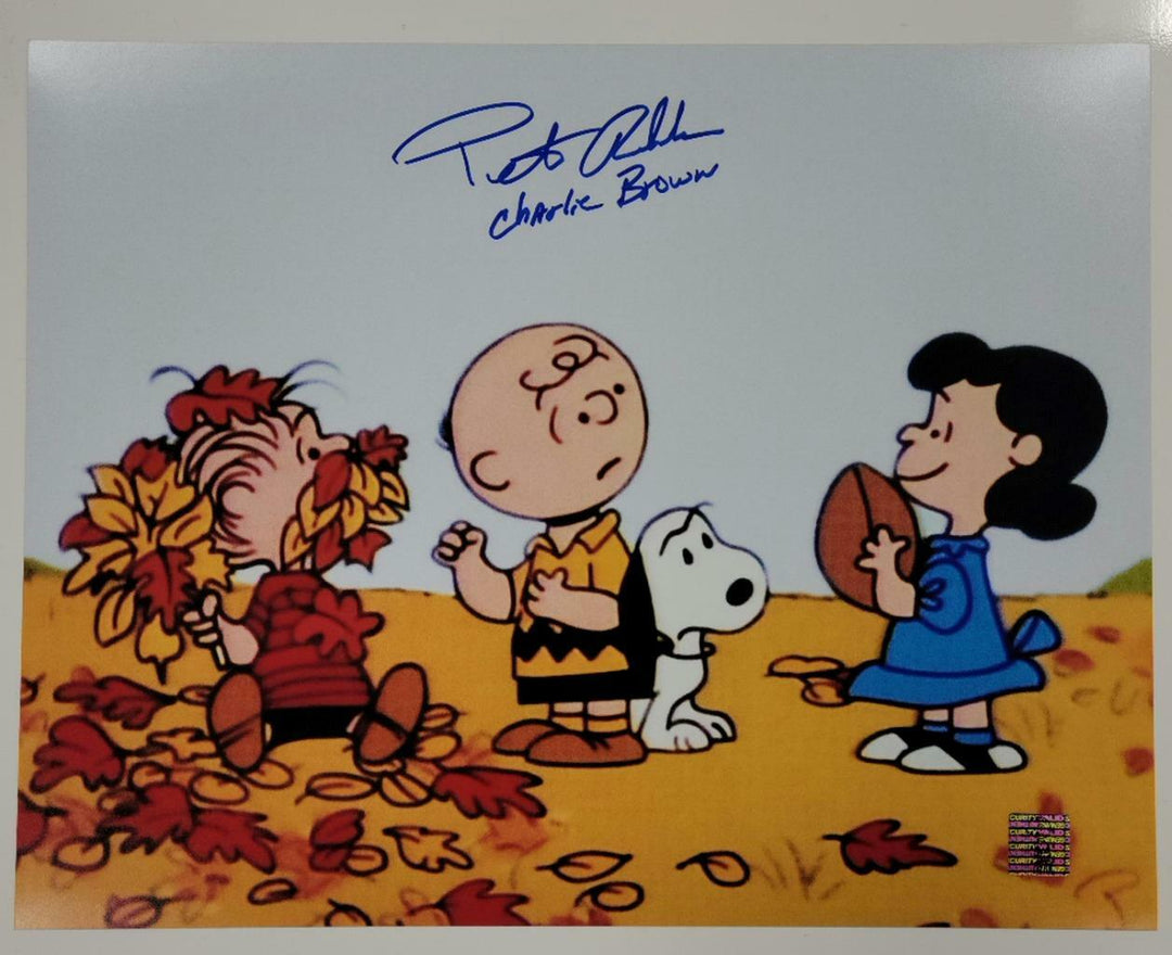 Peter Robbins signed 11x14 Photo Pumpkin Football Charlie Brown ~ Official Holo