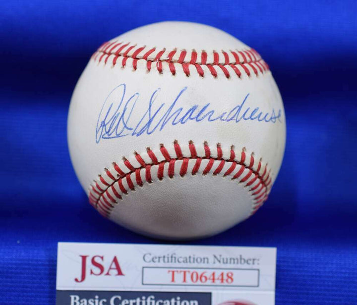 Red Schoendienst JSA Cert Autograph National League ONL Signed BasebaLL