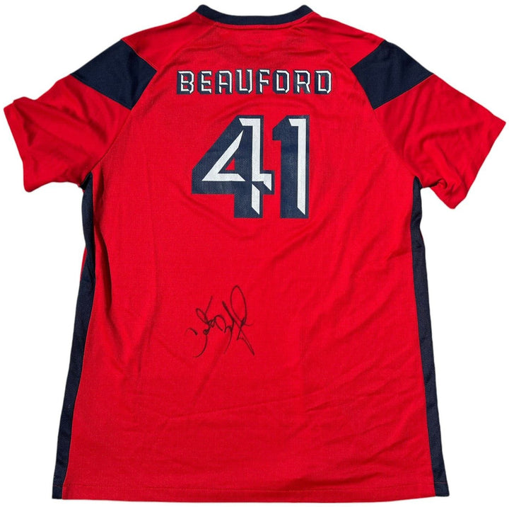 CARTER BEAUFORD SIGNED NIKE DAVE MATTHEWS BAND DMB SOCCER JERSEY DRUMMER JSA
