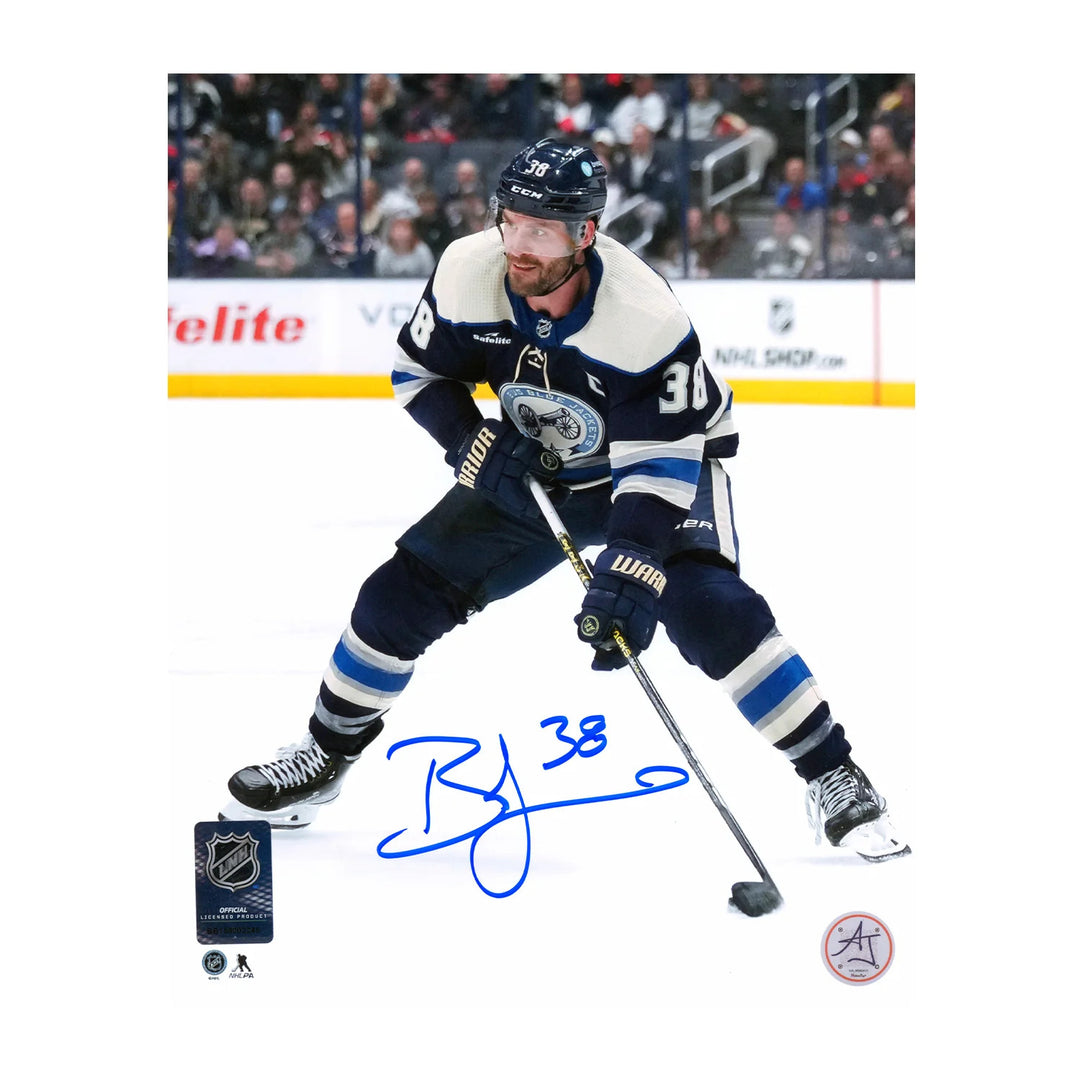 Boone Jenner Signed Columbus Blue Jackets Attack Zone 8x10 Photo