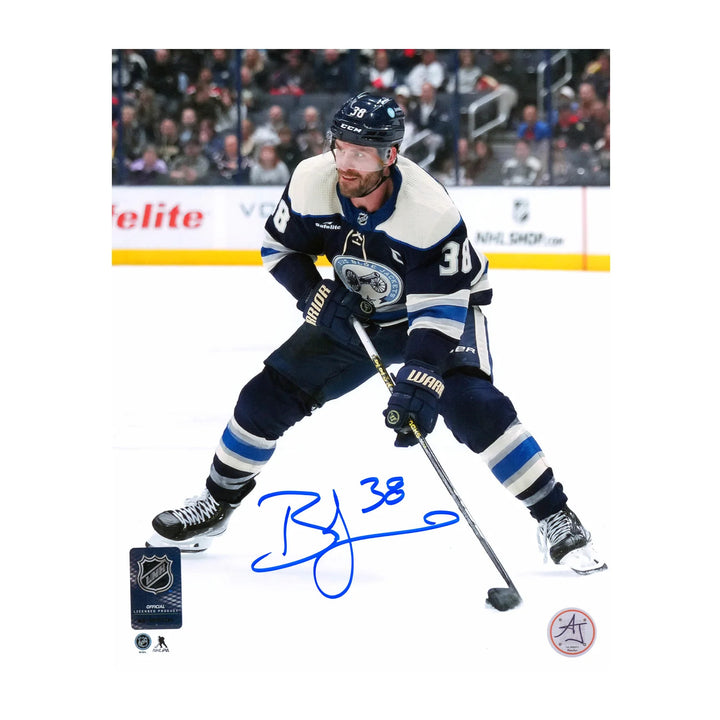 Boone Jenner Signed Columbus Blue Jackets Attack Zone 8x10 Photo