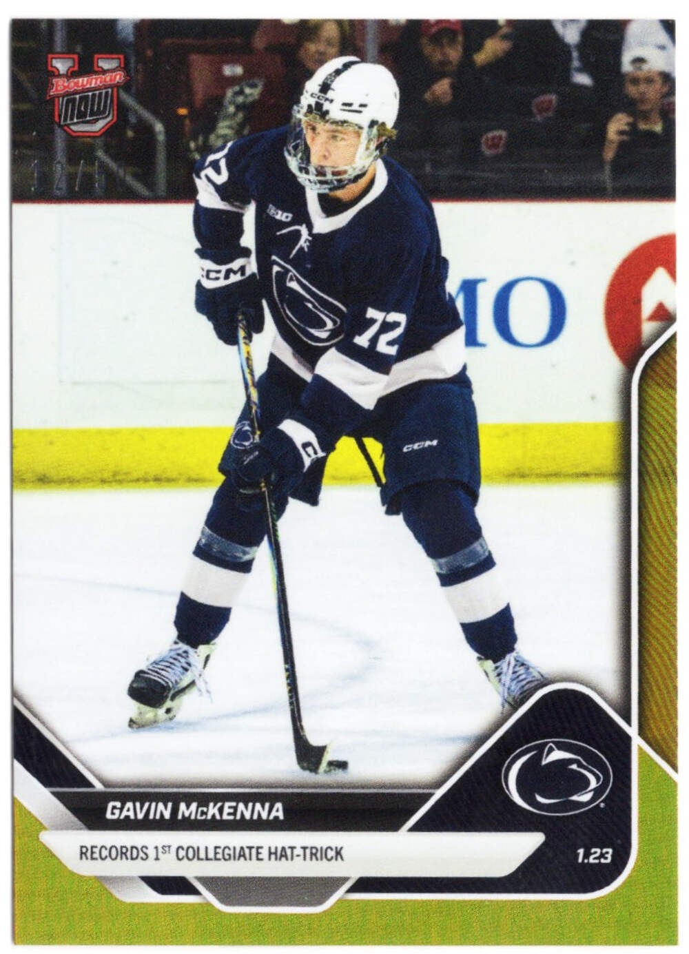 2025 Bowman U Now Gavin McKenna #3 Gold Foil /50 Rookie RC Hockey Card