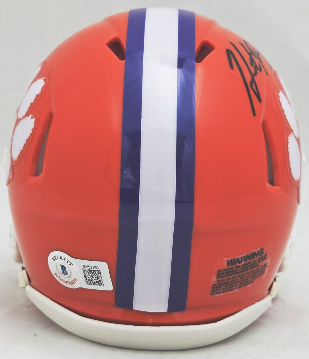 Hunter Renfrow Signed Clemson Tigers Orange Speed Mini Helmet Beckett