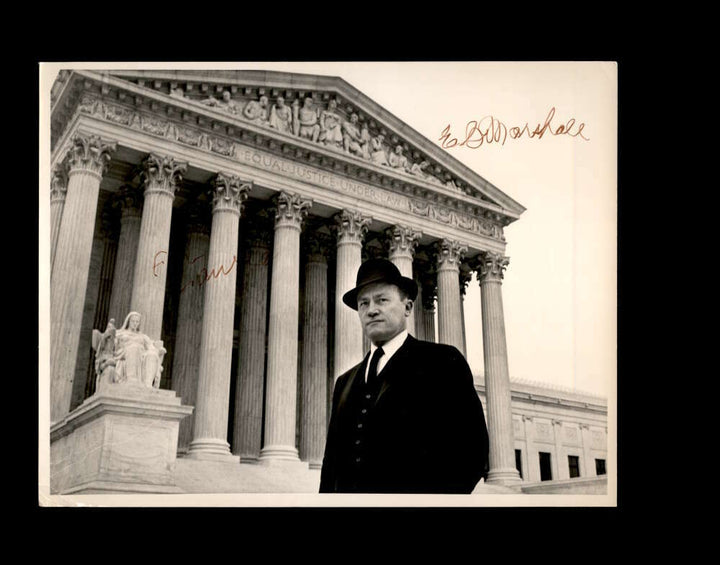 Eg Marshall JSA Coa Signed 7x9 Vintage Photo Certified Autograph