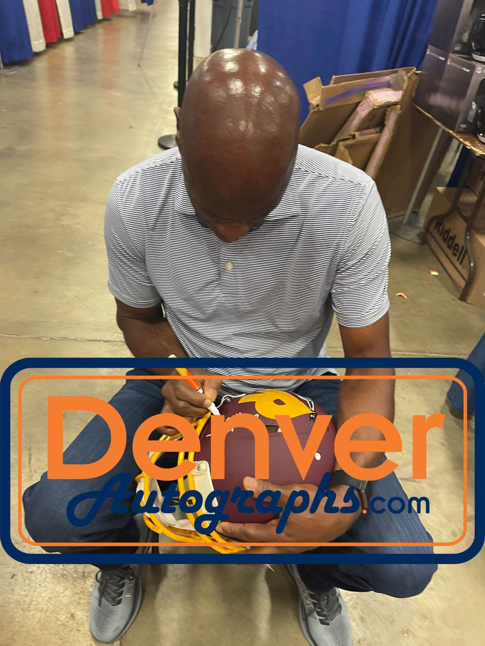 Darrell Green Autographed Washington Redskins Authentic AMP Helmet Beckett 51872