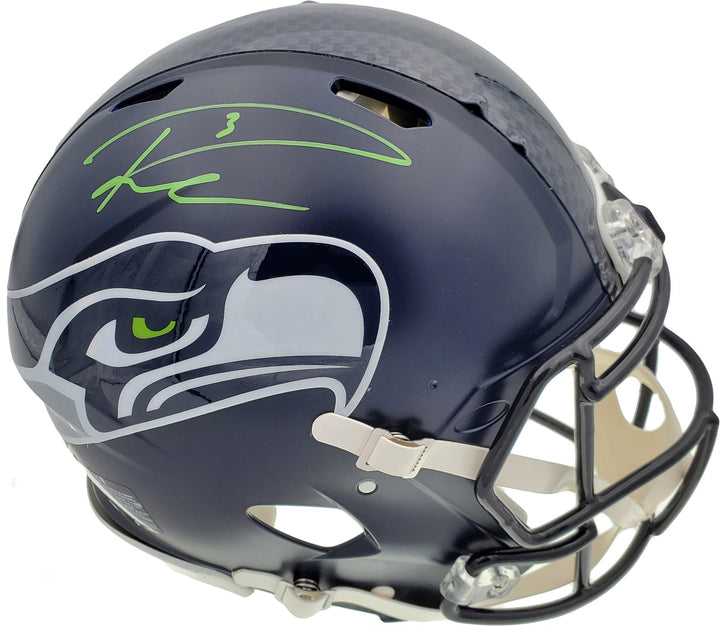 Russell Wilson Signed Seattle Seahawks Full Size Speed Helmet In Green RW Holo
