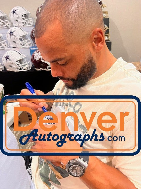 Dak Prescott Autographed/Signed Dallas Cowboys Mini Helmet Beckett 56313