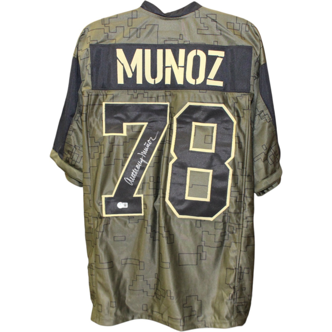 Anthony Munoz Autographed Pro Style Salute XL Jersey Beckett Witness 51673