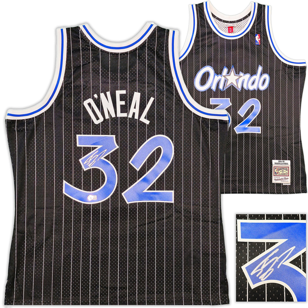 Magic Shaquille ONeal Auto Black Auth Mitchell Ness 94-95 Swingman Jersey XL BAS