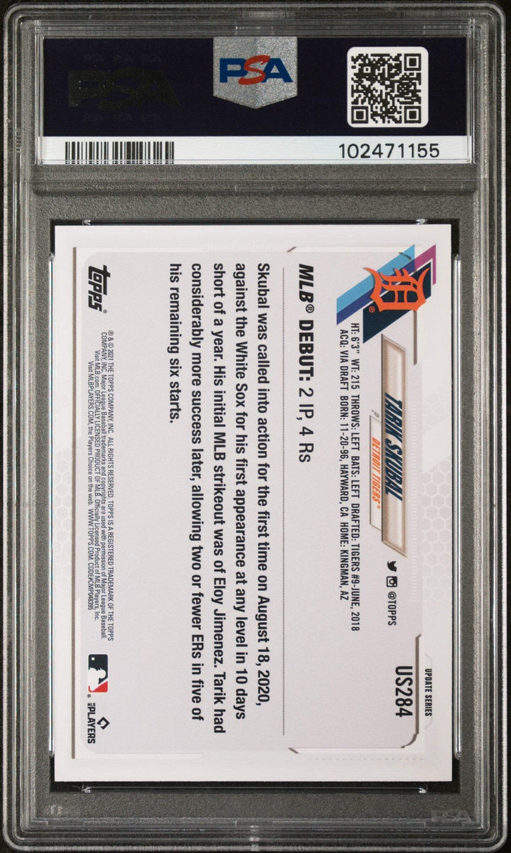 Graded 2021 Topps Update Tarik Skubal #US284 Rookie RC Baseball Card PSA 10 Gem