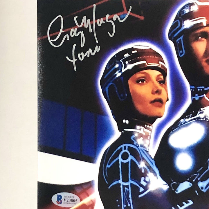 CINDY MORGAN Signed TRON 8x10 Photo "Yori" Autograph #3 ~ Beckett BAS COA