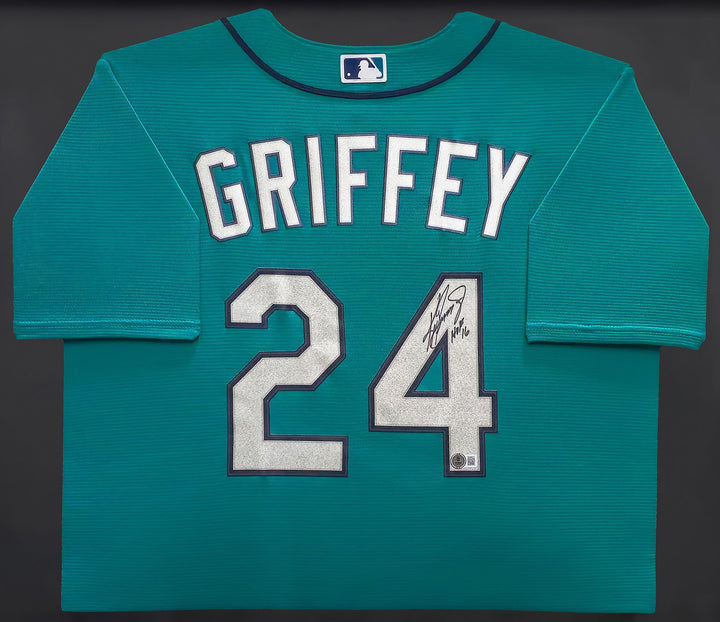 Mariners Ken Griffey Jr. Signed Framed Teal Nike Jersey "HOF 16" Beckett Wit