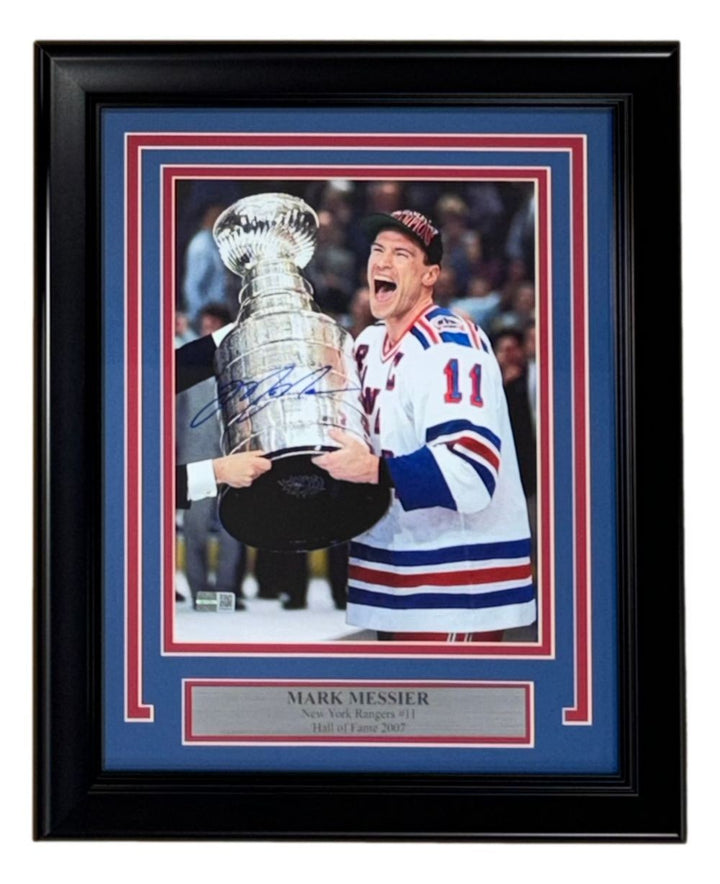 Mark Messier Signed Framed 8x10 New York Rangers Photo Steiner CX
