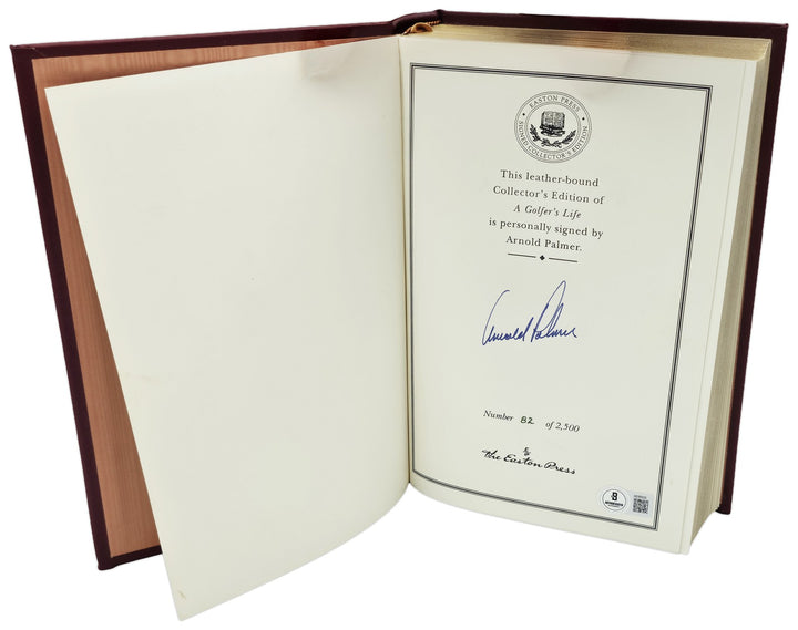Arnold Palmer Signed Easton Press A Golfer's Life Book #82/2500 Beckett
