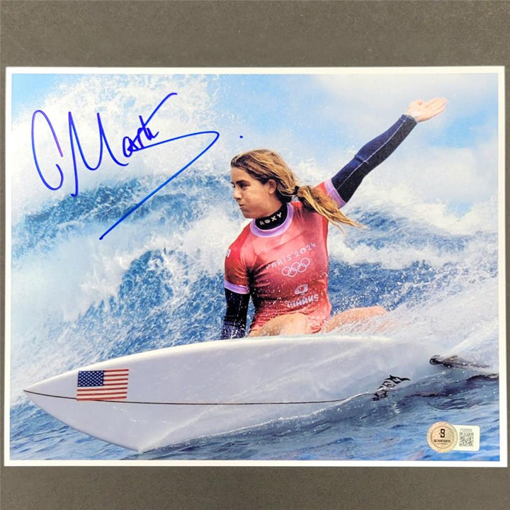 Caroline Marks signed 8x10 Photo USA Olympics Gold Surfer autograph~ Beckett BAS