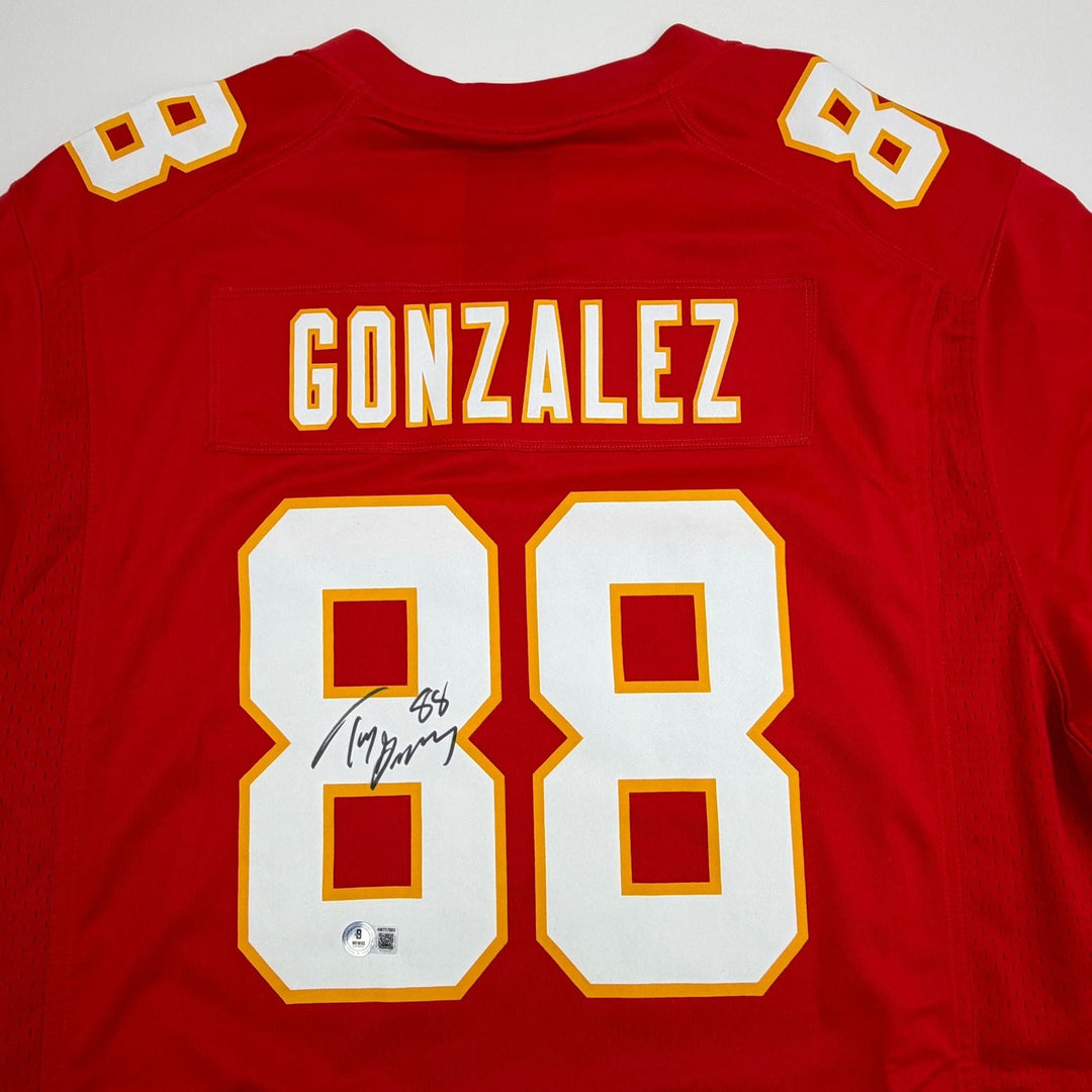 Autographed/Signed Tony Gonzalez Chiefs Authentic Nike Red Jersey BAS COA