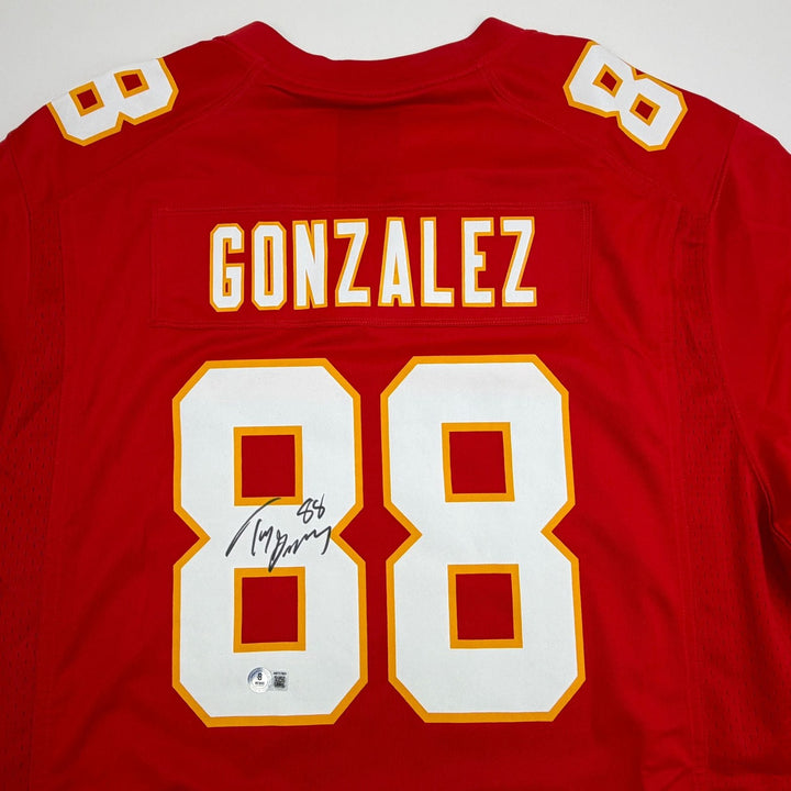 Autographed/Signed Tony Gonzalez Chiefs Authentic Nike Red Jersey BAS COA