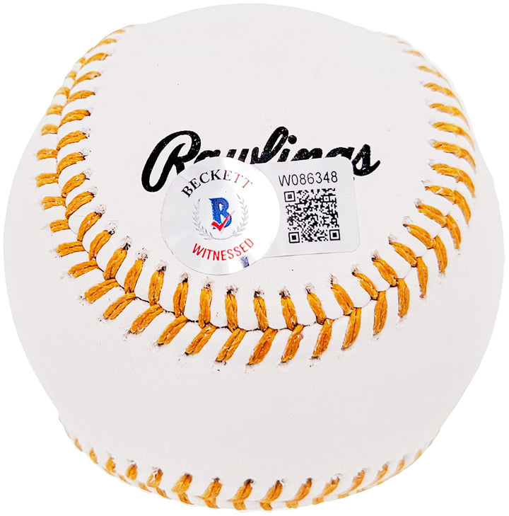 Cesar Geronimo Signed Official Gold Glove MLB Baseball Reds "4x GG" Beckett Wit