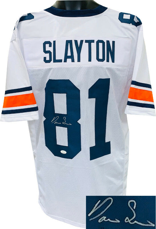 Darius Slayton signed White Custom Stitched College Football Jersey JSA Witness