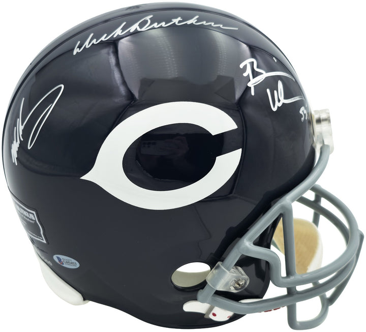 Dick Butkus Mike Singletary Brian Urlacher Auto Bears Blue Full Size Rep Helmet