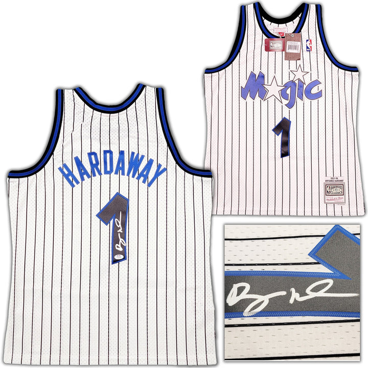 Magic Anfernee Penny Hardaway Auto White Mitchell Ness HWC Swingman Jersey L PSA