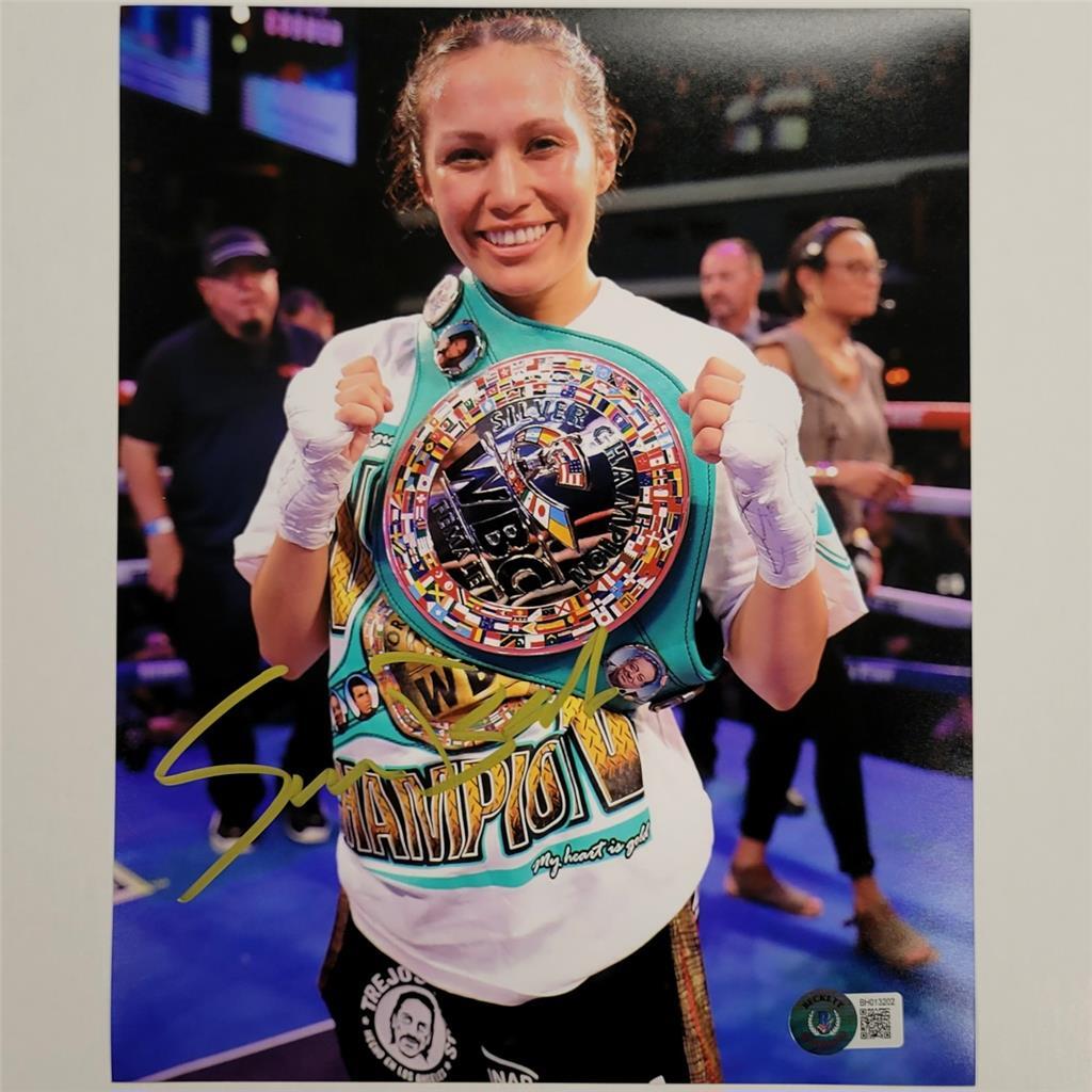 Seniesa Estrada signed Boxing 8x10 photo #5 autograph ~ Beckett BAS Holo